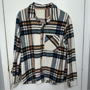 SHEIN Multicolor Plaid Wool Shirt